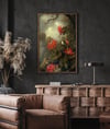 Hummingbird and passion flowers | Martin Johnson Heade | Art Print | Tropical Forest