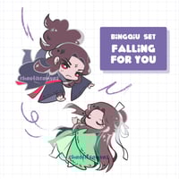 Image 2 of [Restock] Falling for You - Bingqiu Set (SVSSS) - Enamel Pins