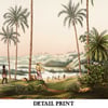 Set of 2 Prints with Palm trees  | Retro Tropical Print | Palm tree Poster | Forest Landscape poster