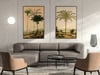 Set of 2 Prints with Palm trees | Retro Tropical Poster | Palm tree Poster | Forest Landscape print