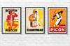 Set of 3 famous advertisements for French drinks | Retro Prints | Vintage Posters | Large Format