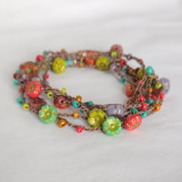 Image 2 of Colourful Flower Bracelet/Necklace