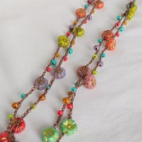 Image 4 of Colourful Flower Bracelet/Necklace