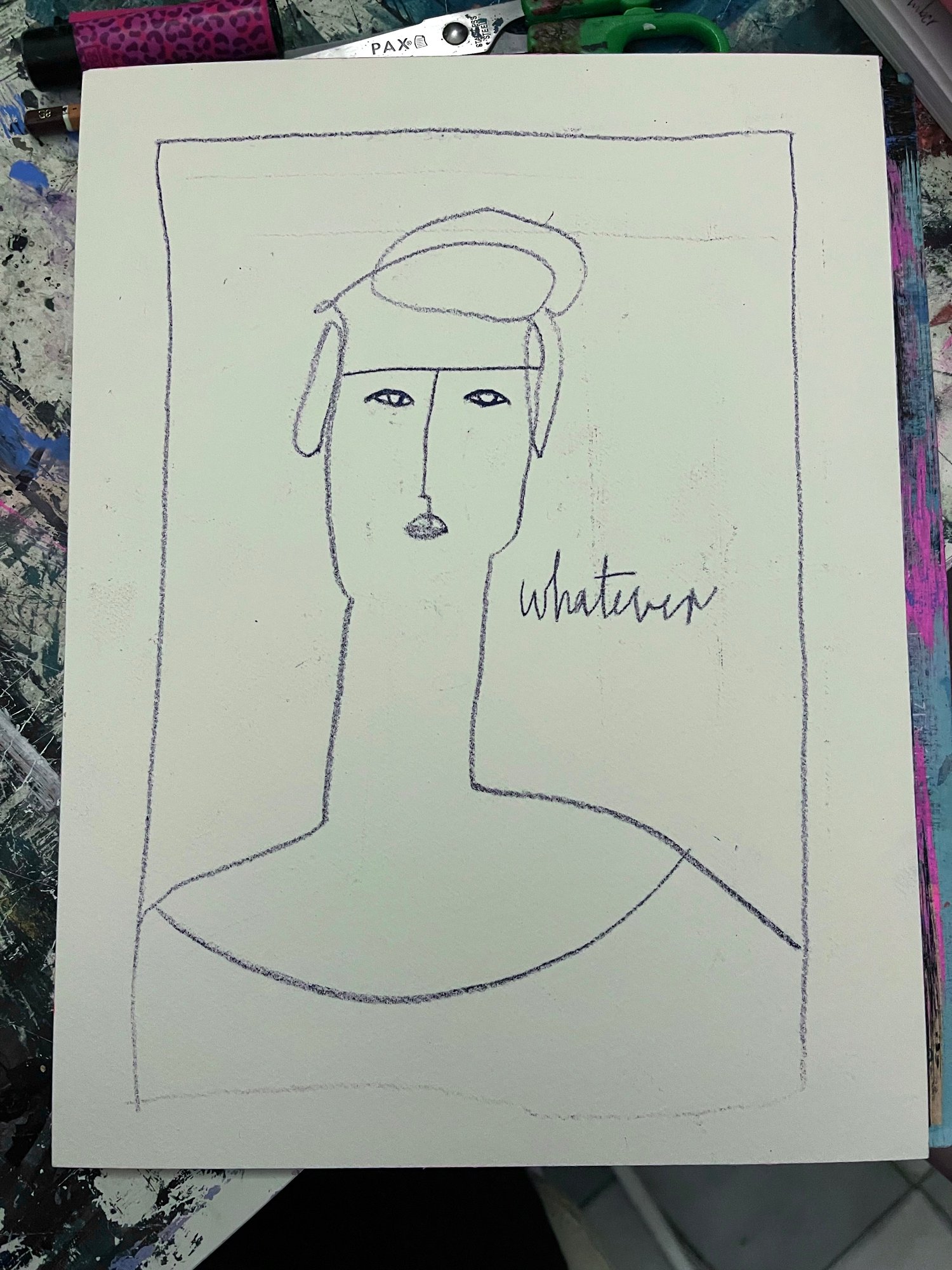 Whatever  3/3.- indigo on paper