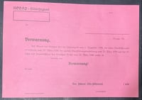 Image 1 of Inter-War/WW2 (Nazi Germany) Hitler Youth Warning Citation (Pink Slip) - Original Issue