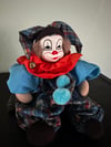 Vintage Porcelain Face Shelf-Sitter Jester Doll
