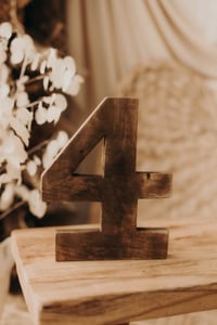 Image 1 of Handmade wooden number  4  rustic