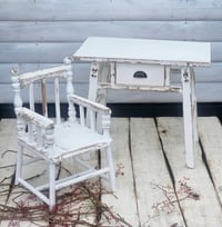 Image 2 of Wooden table white vintage