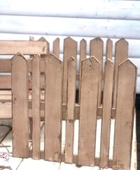 Image 3 of Wooden SET  BENCH and fence 2x coffee