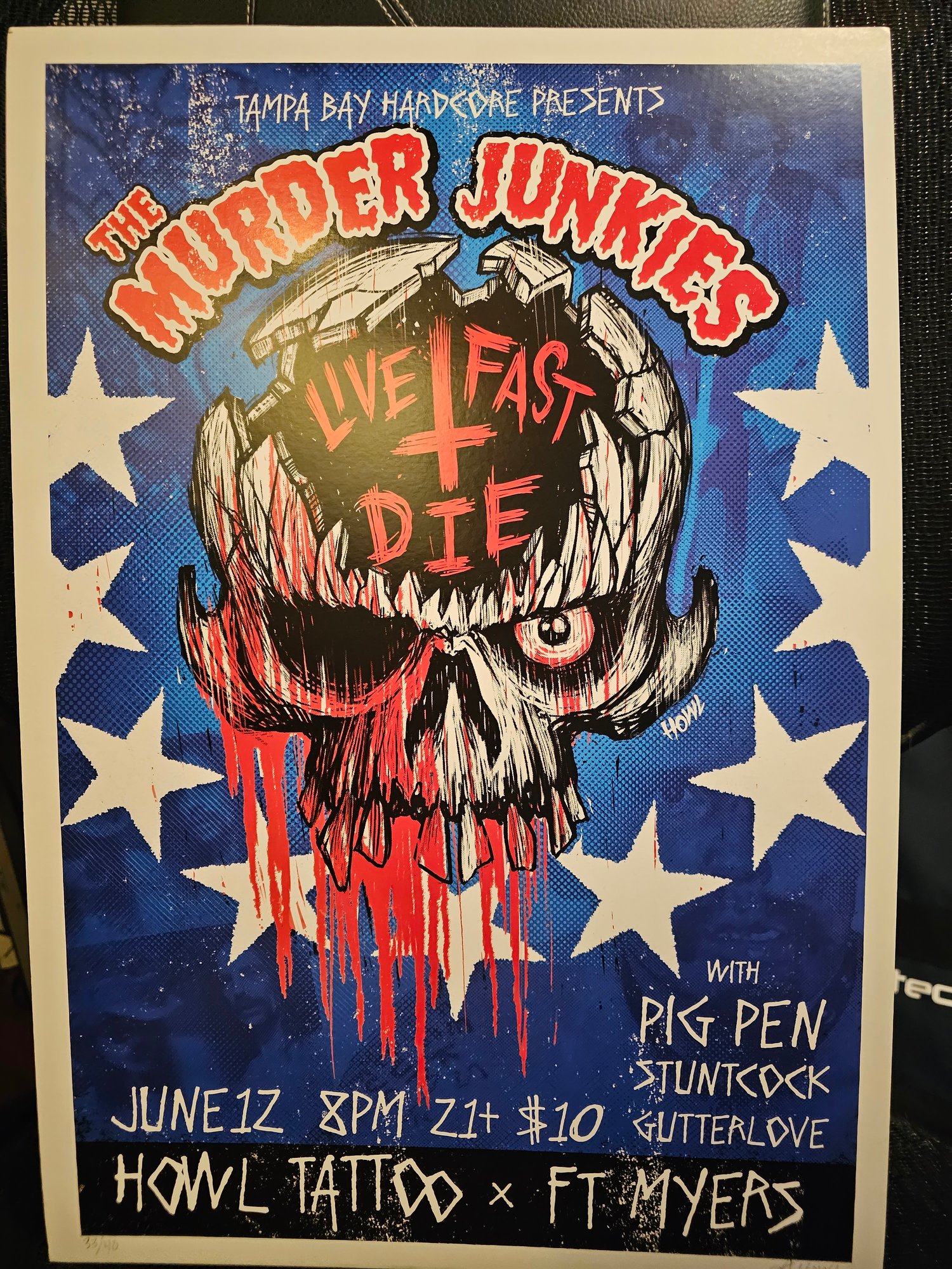 Image of Murder Junkies at HOWL 2017 poster by Andy Howl