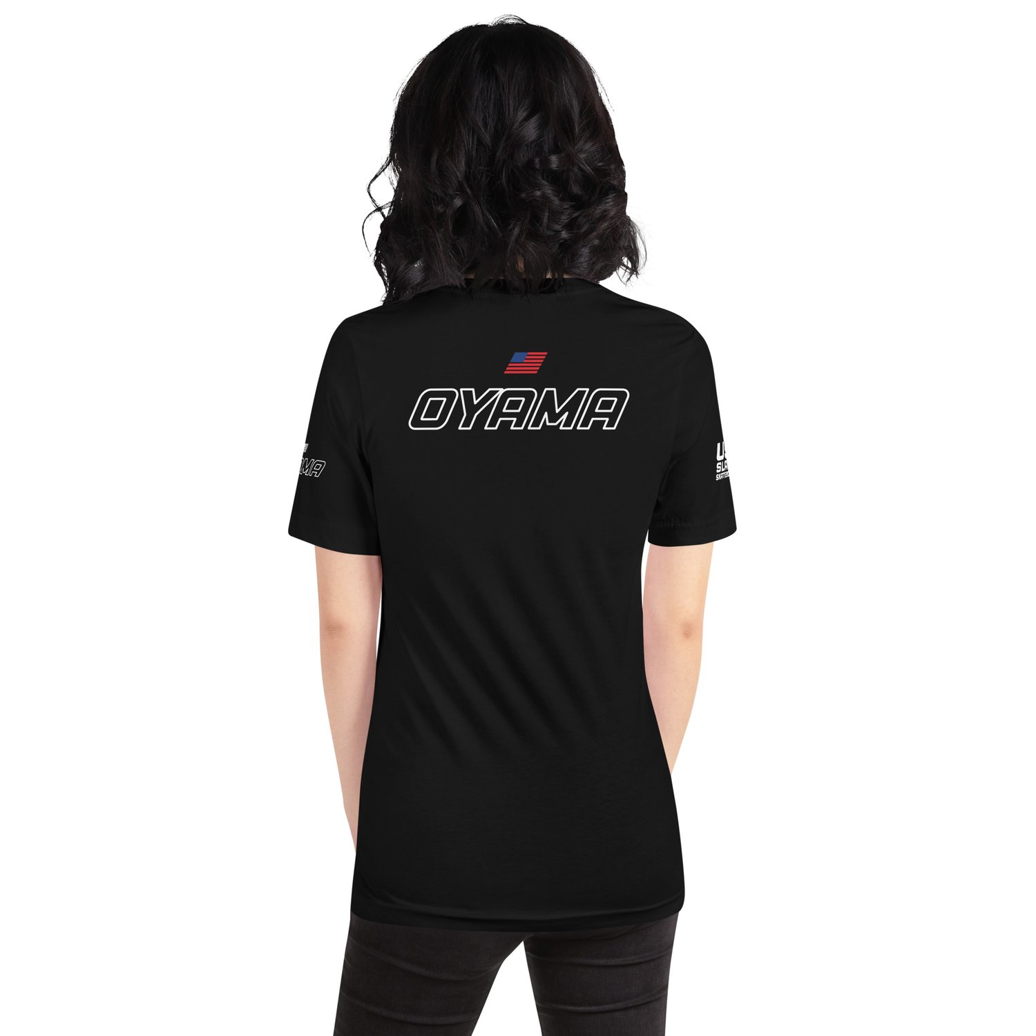 Image of Oyama USA Slalom Skateboarding Unisex T-shirt Black