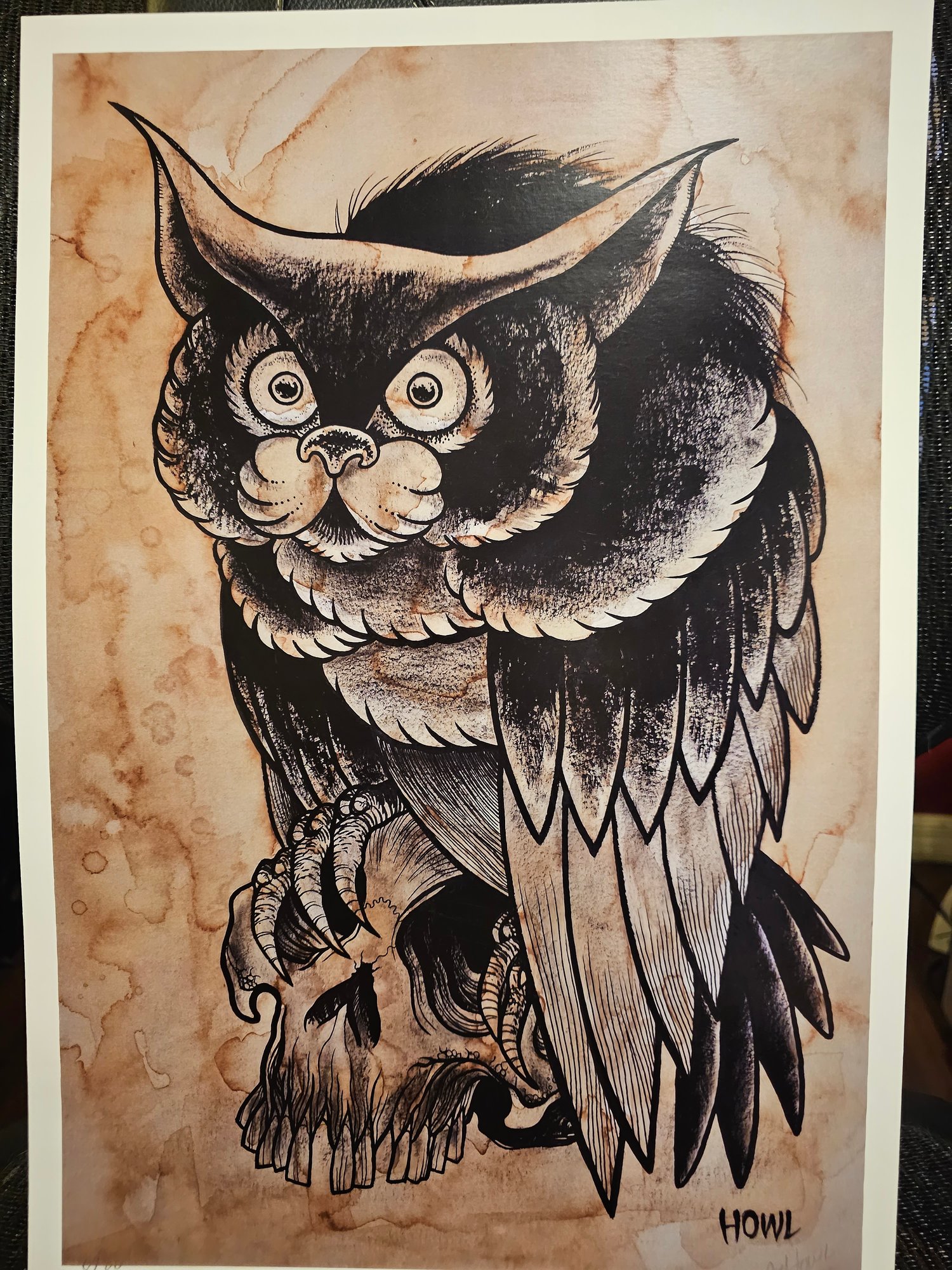Image of Meowl print by Andy Howl