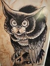 Meowl print by Andy Howl