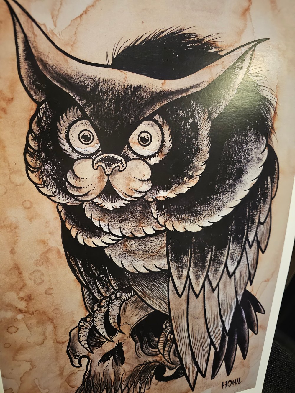 Image of Meowl print by Andy Howl