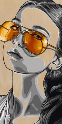 Amberina Glasses by Ella Nilsson - Original Artwork