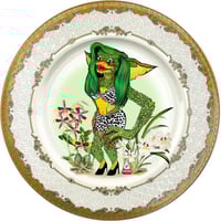 Image 1 of Greta Gremlin - Fine China Plate - #0789