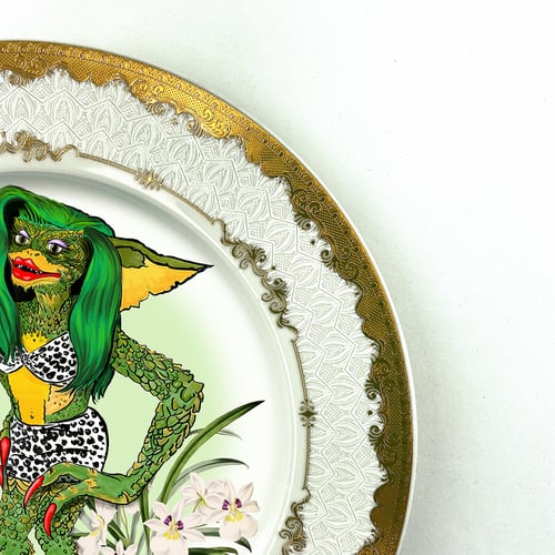 Image of Greta Gremlin - Fine China Plate - #0789