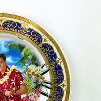 Image 3 of Blue Hawaii - Fine China Plate - #0786