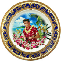 Image 1 of Blue Hawaii - Fine China Plate - #0786