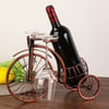 Metal Wine Rack Vintage Wine Bottle and Glass Holder