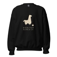 Image 2 of River View Alpaca Co. Logo Unisex Crewneck Sweatshirt