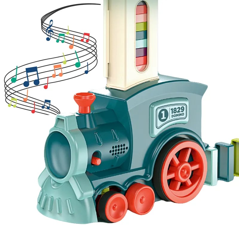 Kids Automatic Laying Domino Train Electric Dominoes Set