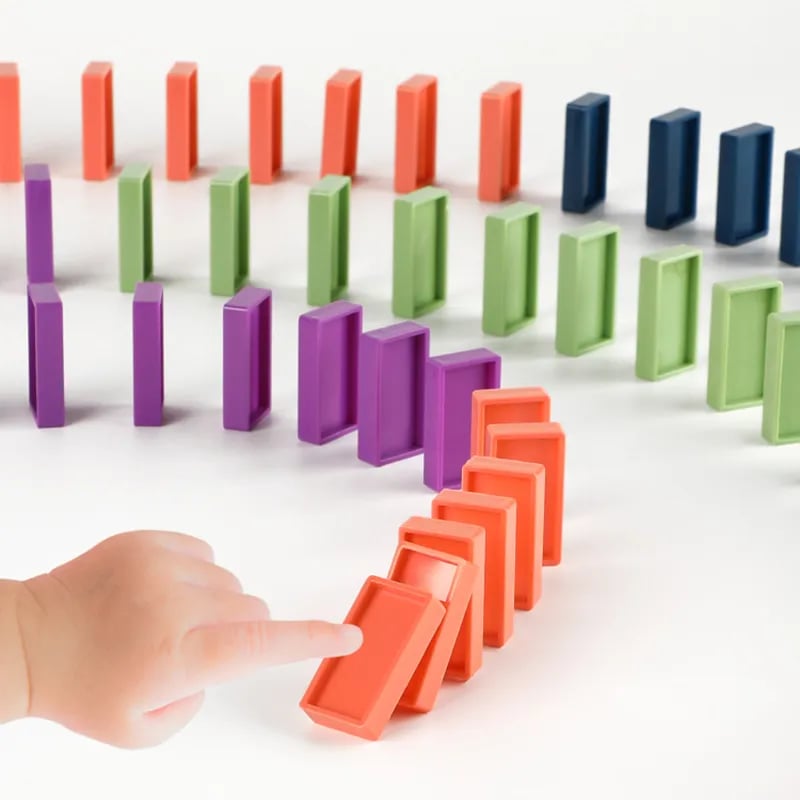 Kids Automatic Laying Domino Train Electric Dominoes Set 