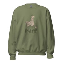 Image 4 of River View Alpaca Co. Logo Unisex Crewneck Sweatshirt