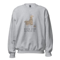 Image 5 of River View Alpaca Co. Logo Unisex Crewneck Sweatshirt