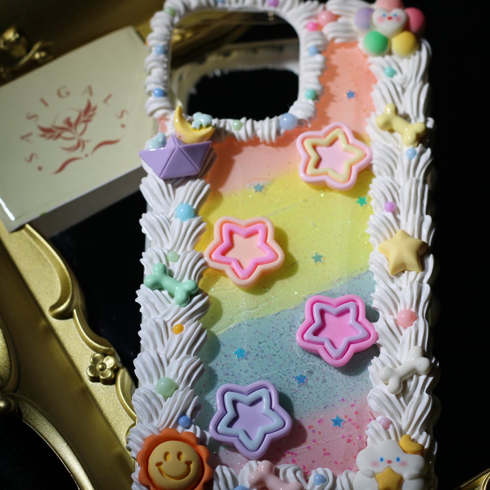 Image of Cute Y2K Stars Decoden Phone Case For All Brand 