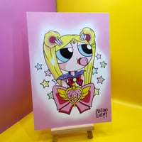 Image 2 of Power puff moon print (A5)
