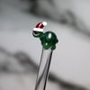 Santa Hat Turtle Glass Stir Stick