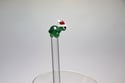 Santa Hat Turtle Glass Stir Stick