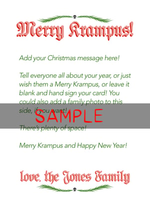 Hand-Drawn Family Krampus Card Portrait **Digital Product**