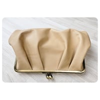 Image 4 of Tan Pleated Leather Clutch