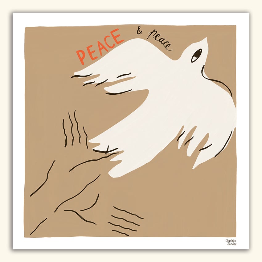 Image of 40x40 - PEACE & PEACE