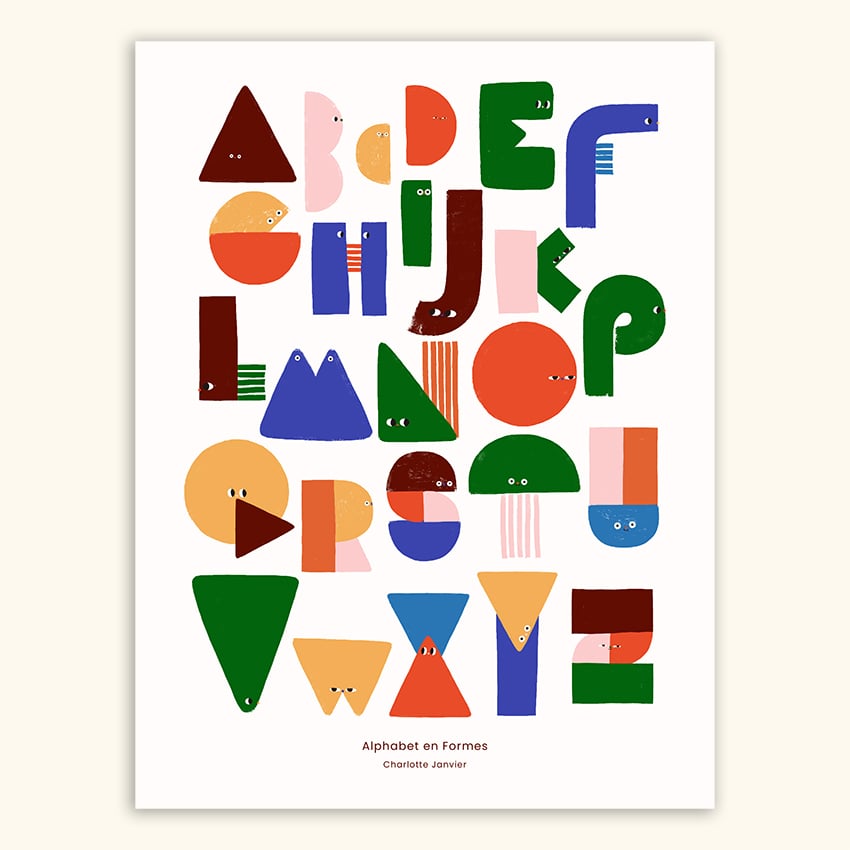 Image of 30x40 - ALPHABET EN FORMES