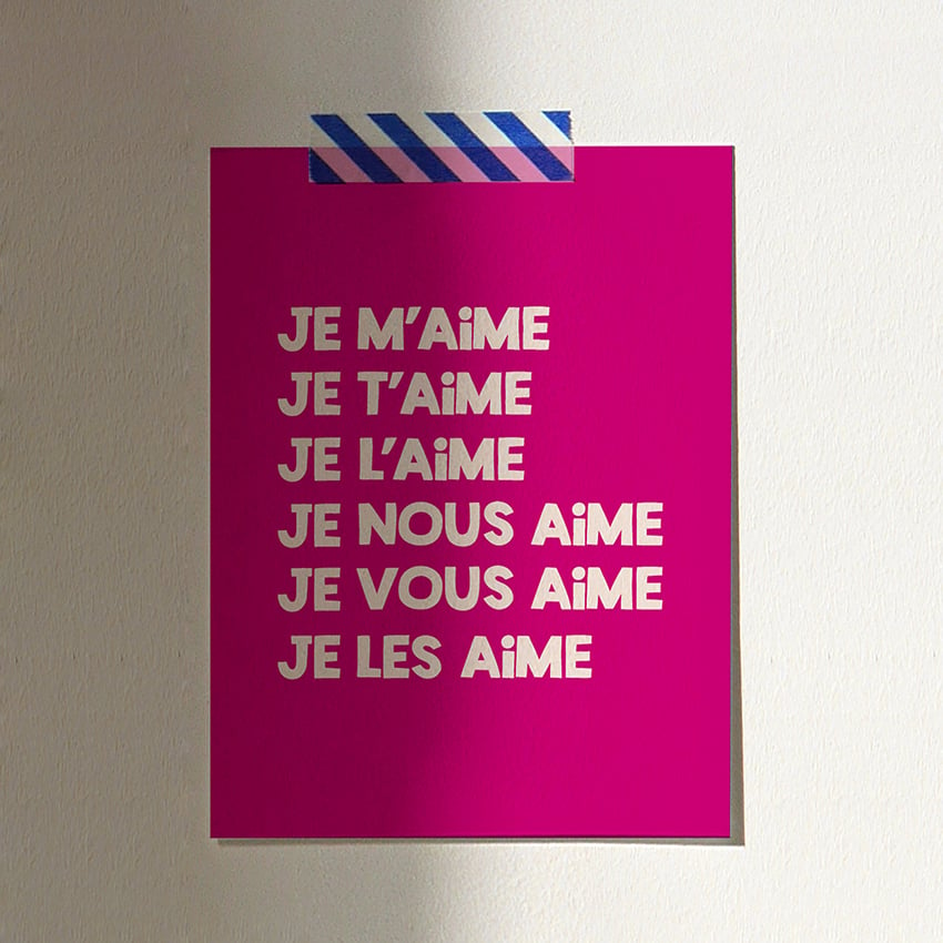 Image of A6 - JE M'AIME - ROSE