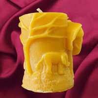 Image 2 of 3x4 Elephant Beeswax Candle 
