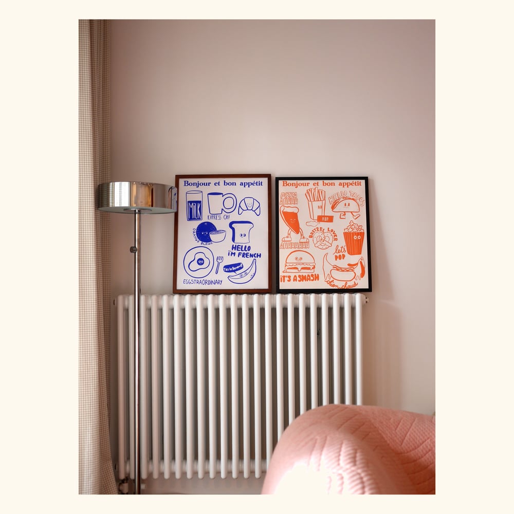 Image of 40x50 - BONJOUR ET BON APETTIT - ORANGE