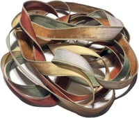 Image 5 of 1pc. CEDARWOOD  42" Hand Dyed Finished Edge Silk Wrist Wrap Bracelet/Jewelry Ribbons