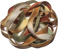 Image 2 of 1pc. CEDARWOOD  42" Hand Dyed Finished Edge Silk Wrist Wrap Bracelet/Jewelry Ribbons