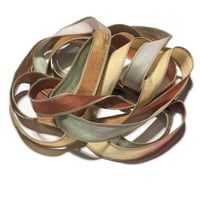 Image 3 of 1pc. CEDARWOOD  42" Hand Dyed Finished Edge Silk Wrist Wrap Bracelet/Jewelry Ribbons