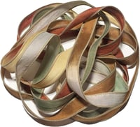 Image 1 of 1pc. CEDARWOOD  42" Hand Dyed Finished Edge Silk Wrist Wrap Bracelet/Jewelry Ribbons