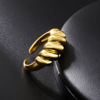 Image 1 of Croissant Copper Twist Ring