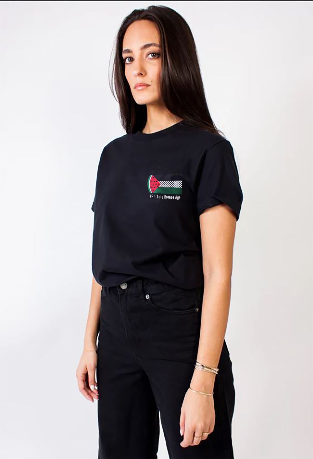 Image of Unisex Palestine flag tee