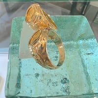 Image 3 of 24kt solid gold vintage rare Hawaiian jewelry ring(1990 Liliuokalani Queen, 1991 Princess kaiulani)
