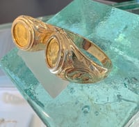 Image 4 of 24kt solid gold vintage rare Hawaiian jewelry ring(1990 Liliuokalani Queen, 1991 Princess kaiulani)