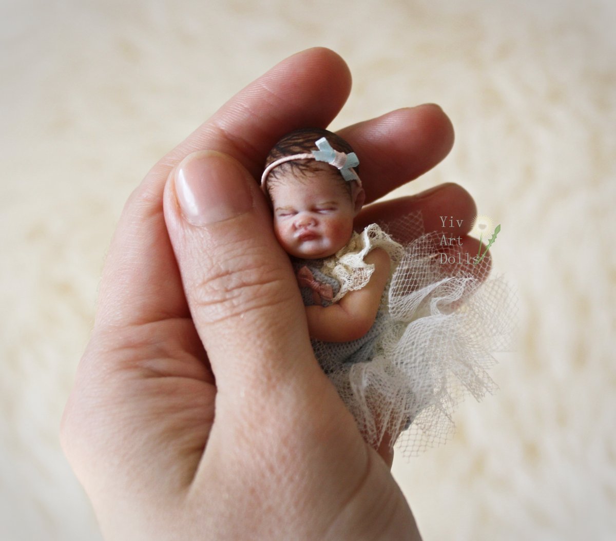 Image of OOAK Miniature Baby Girl "Maya"