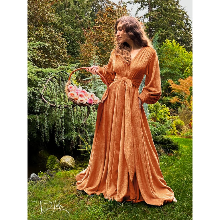 Caramel "Felicia" Supreme Dressing Gown PRE-ORDER FOR NOVEMBER